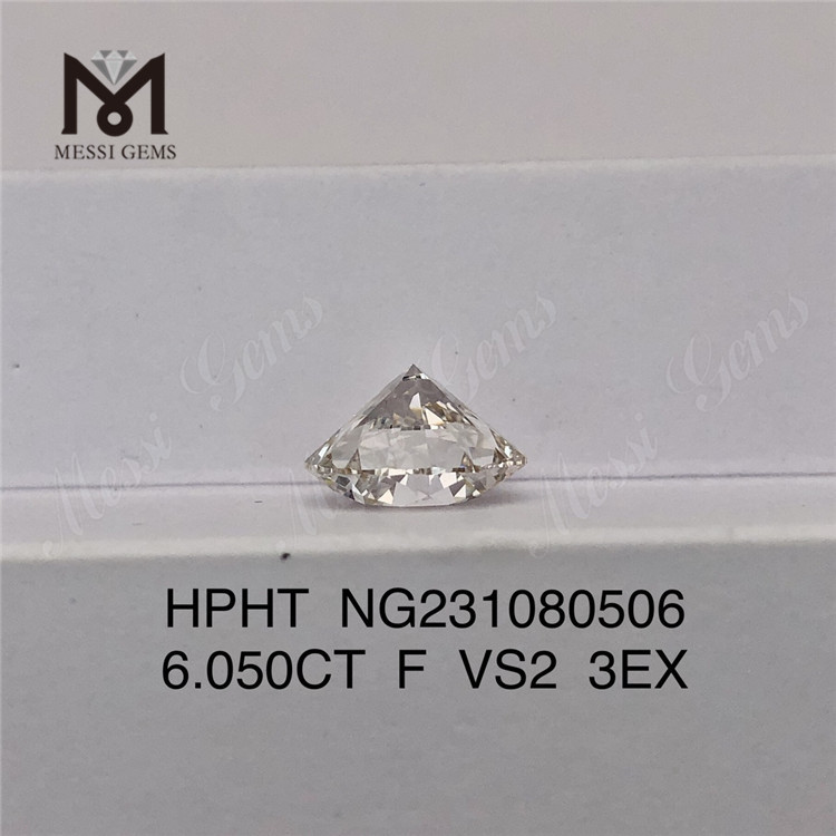 6.050CT F hpht venta de diamantes de laboratorio sueltos RD mejor venta diamante suelto hpht más grande hecho por el hombre