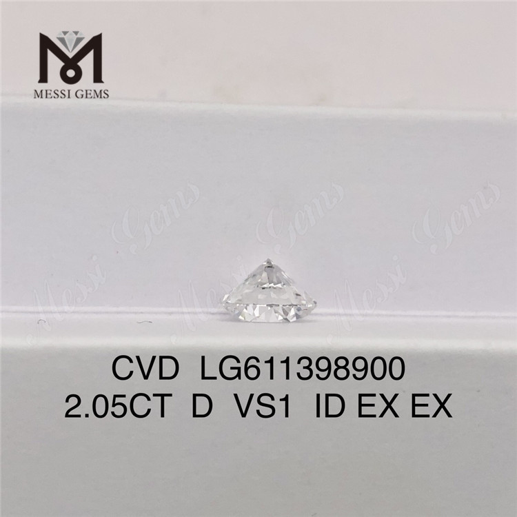 Diamante de 2 quilates hecho en laboratorio D VS1 ID Brilliance para diseñadores 丨Messigems CVD LG611398900