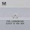 3.21CT G VS2 3EX CVD Diamantes cultivados en laboratorio LG584381343 Una alternativa ética y ecológica 丨Messigems 