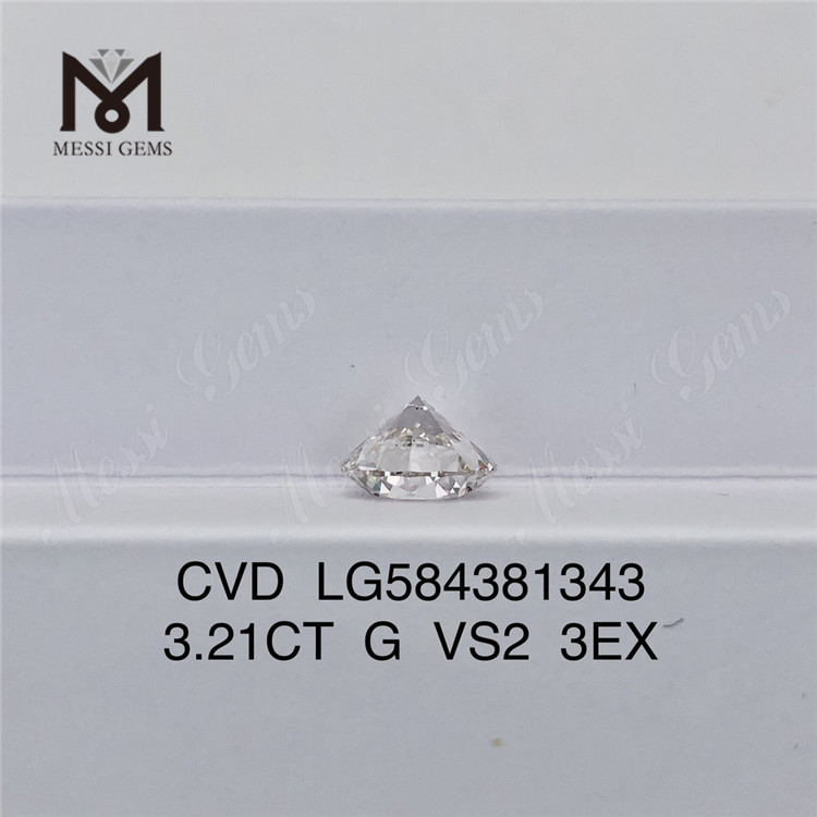 3.21CT G VS2 3EX CVD Diamantes cultivados en laboratorio LG584381343 Una alternativa ética y ecológica 丨Messigems 