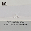 2.10CT D VS1 ID EX EX CVD Diamantes fabricados Precio al por mayor LG617411346