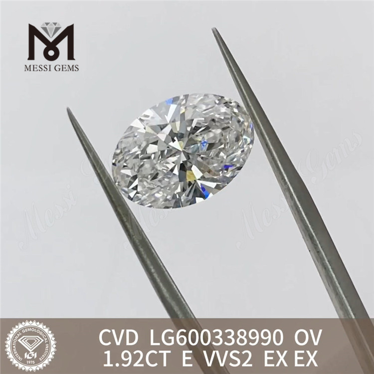 1.92CT E VVS2 EX EX OV diamante cultivado en laboratorio cvd LG600338990 Ecológico 丨Messigems 