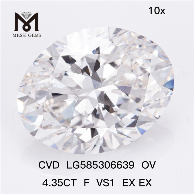 4.35CT F VS1 EX EX OV diamante cvd más grande CVD LG585306639