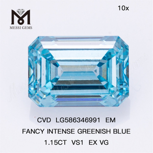 1.15CT VS1 EX VG EM FANCY INTENSE VERDE AZUL ​CVD Diamantes en venta LG586346991 