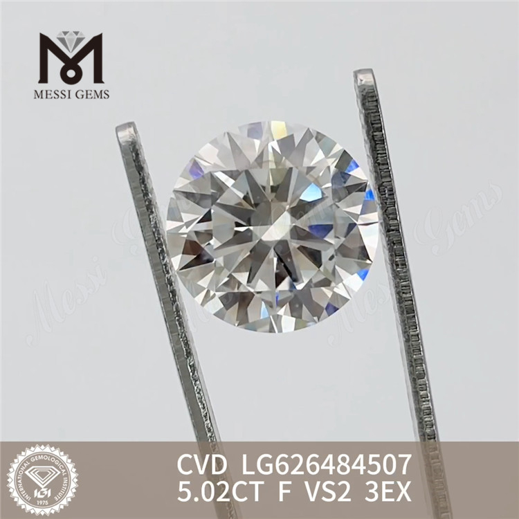 5.02CT F VS2 3EX Diamantes sueltos certificados IGI CVD LG626484507丨Messigems