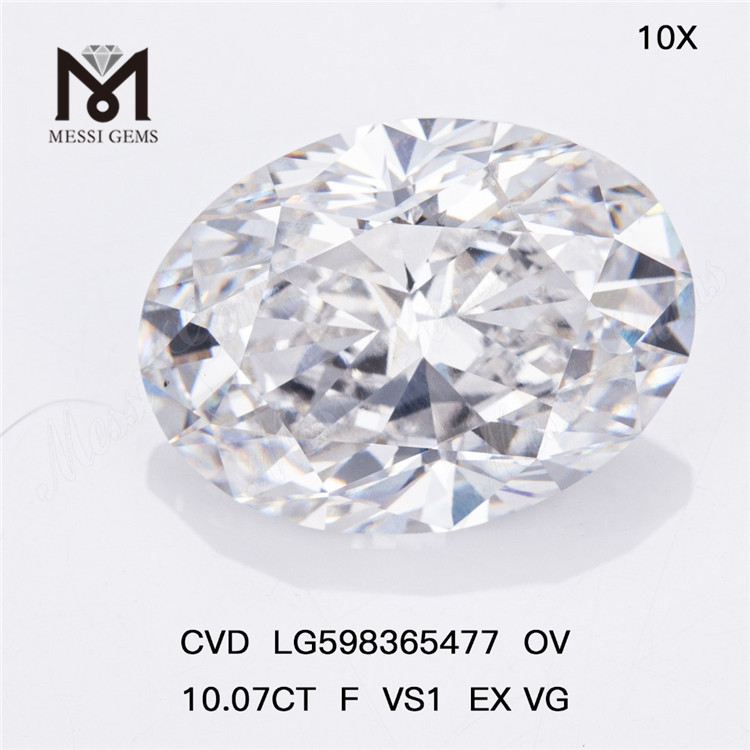 Diamantes 10.07CT F VS1 EX VG OV CVD La mejor opción para compradores al por mayor LG598365477 丨Messigems