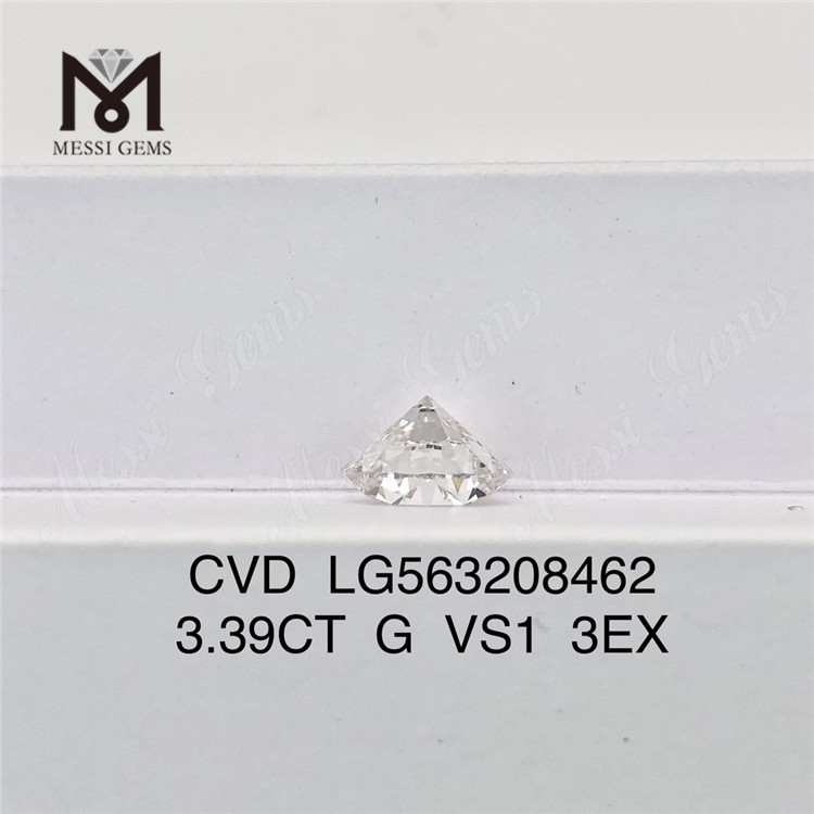 3.39CT G VS1 3EX CVD Diamante cultivado en laboratorio LG563208462 丨Messigems