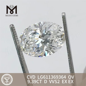 Diamantes creados en laboratorio de 9,39 CT OV D VVS2 LG611369364 丨 Messigems