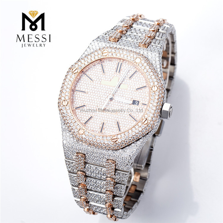 Relojes elegantes y duraderos Reloj Moissanite para hombres modernos