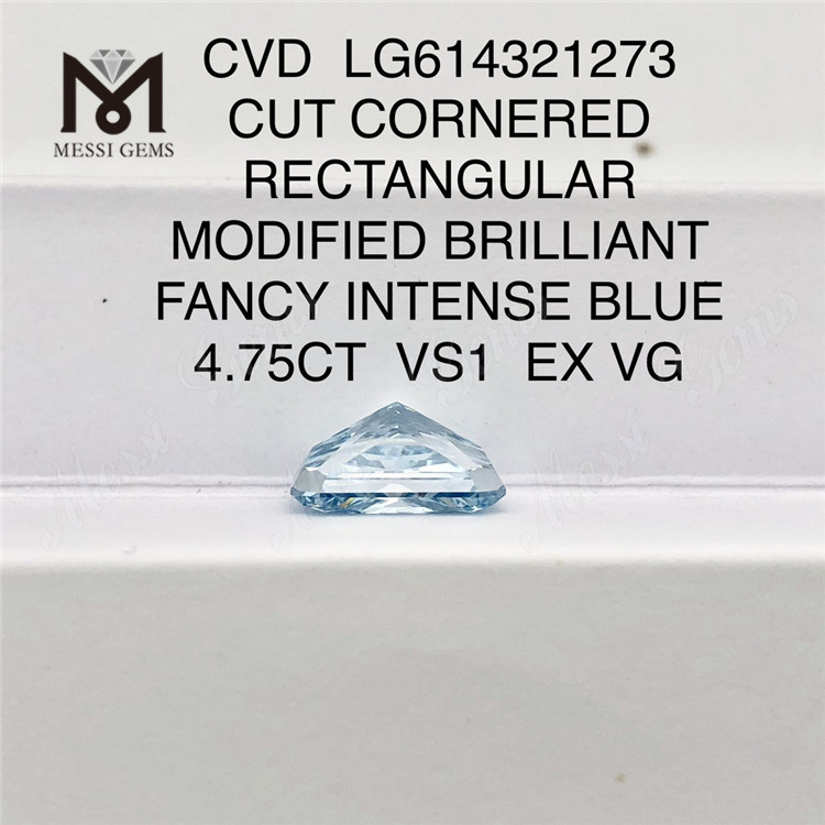 4.75CT AZUL RECTANGULAR VS1 Diamante cultivado en laboratorio CVD LG614321273 