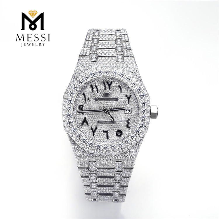 Hip Hop Moissanite Diamond Watch Pass Diamond Tester VVS reloj moissanite