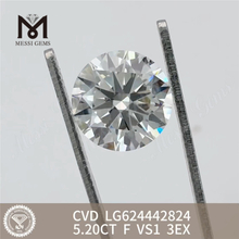 5.20CT F VS1 3EX Diamantes hechos en laboratorio CVD LG624442824丨Messigems