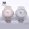 Auricular brillante de acero inoxidable helado VVS Los mejores relojes Moissanite