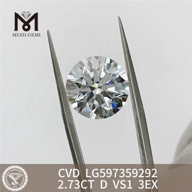 Diamantes con certificación igi de 2,73 quilates D VS1 3EX Diamantes CVD de alta calidad LG597359292 丨Messigems