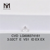 3.02CT E VS1 Precio de diamante cvd de 3 quilates para revendedores y diseñadores de joyas 丨Messigems LG608374161