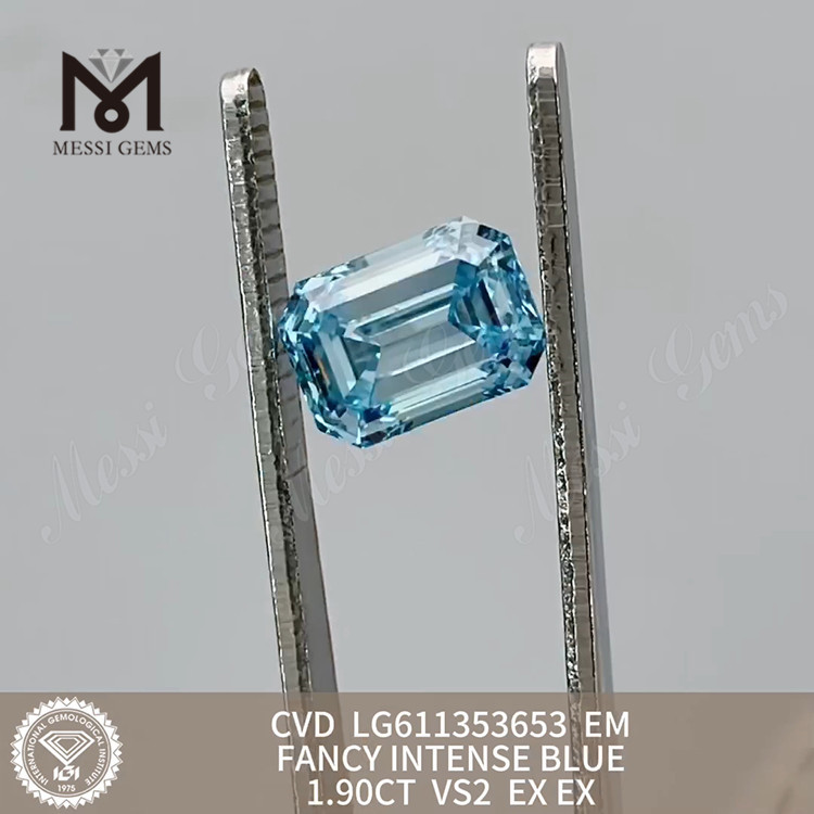 1.90CT VS2 EM FANCY INTENSE BLUE diamantes sueltos cultivados en laboratorio al por mayor 丨 Messigems CVD LG611353653 