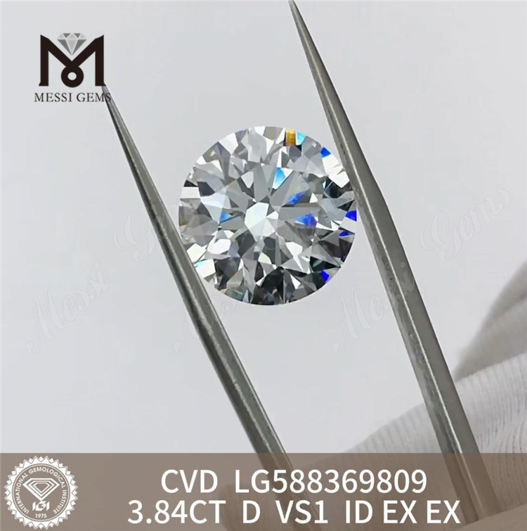 3.84ct Diamante con certificación IGI D VS1 Diamante CVD Elaboración de joyas únicas 丨Messigems LG588369809