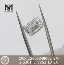 Certificado 2.63CT E VVS1 EM IGI para CVD de diamantes para diseñadores 丨Messigems LG605349002
