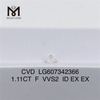  1.11CT F VVS2 CVD precio del diamante de laboratorio por quilate Brilliance丨Messigems LG607342366