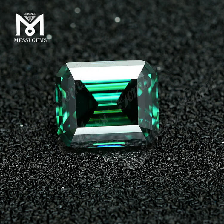 Green OCT Cut 10 * 14 mm moissanite suelto fábricas de piedras sueltas
