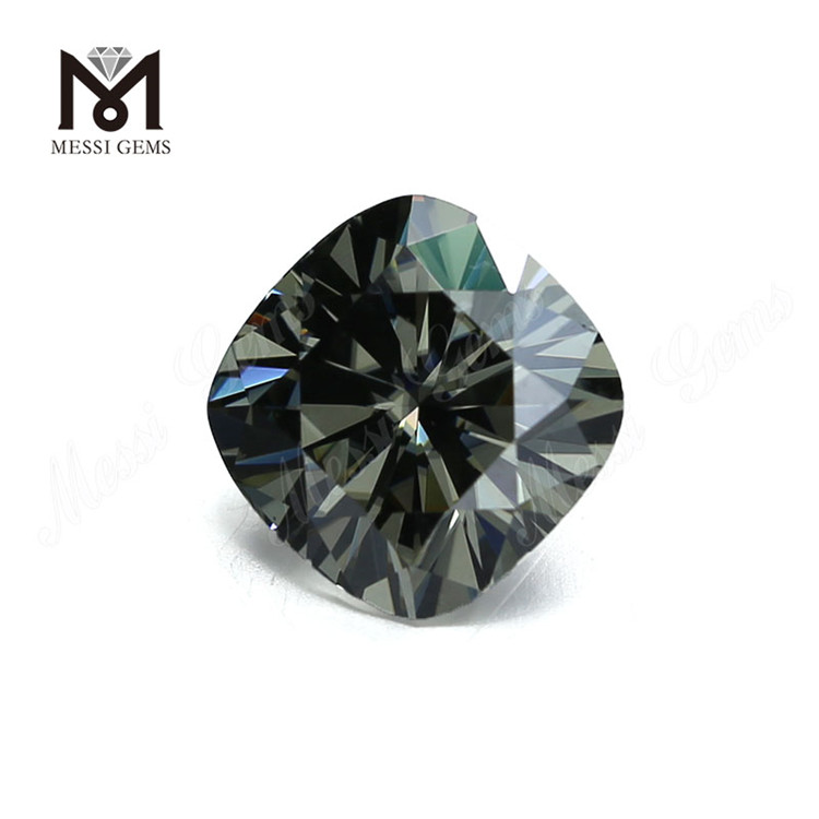 10*10mm cojín moissanita sintética 5ct fabricante de moissanita gris