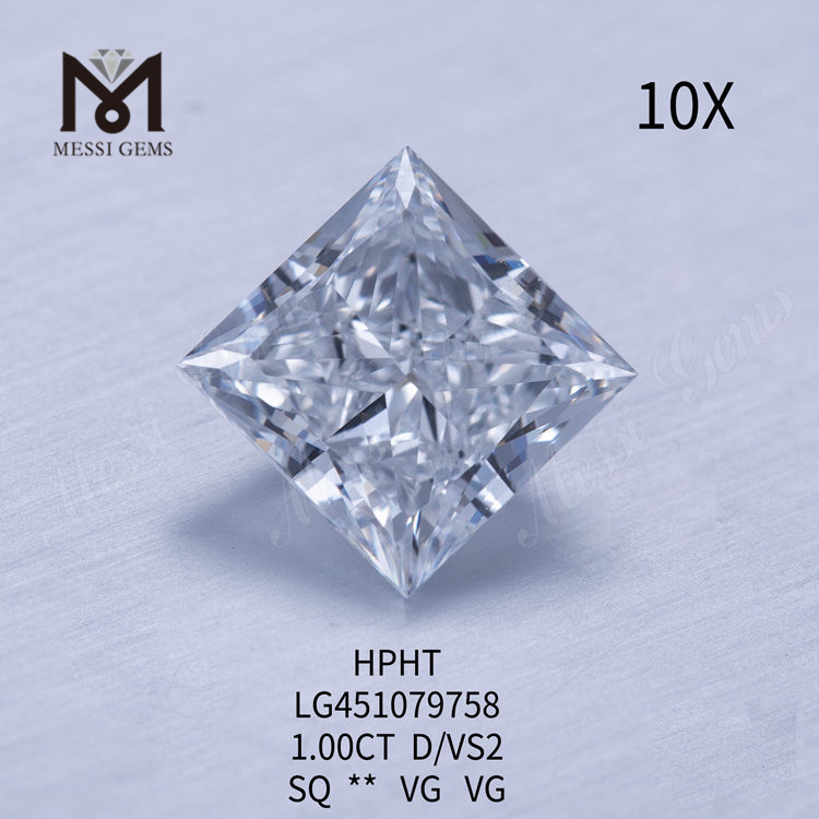 Diamante cultivado en laboratorio redondo D HPHT VS2 de 1,00 quilates