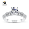 1 quilate oro blanco 14K 18K último anillo de oro moissanite de boda para mujer