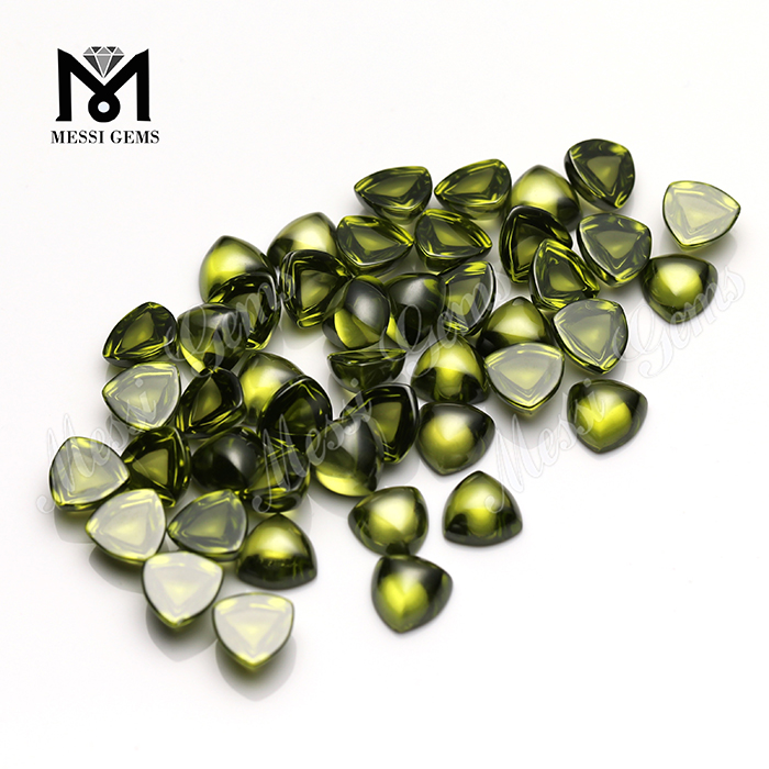 Trill cut 10x10mm Circonita verde oliva de primera calidad en piedras preciosas sueltas