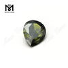 Corte pera 8x12mm Circonita verde oliva de primera calidad en piedras preciosas sueltas