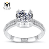1ct 14k fashon anillos de boda moissanite anillo de oro para niñas