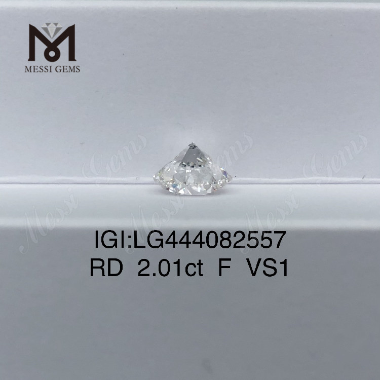 2.01 quilates F VS1 EX Corte Redondo Precio de diamante creado en laboratorio de 2 quilates 
