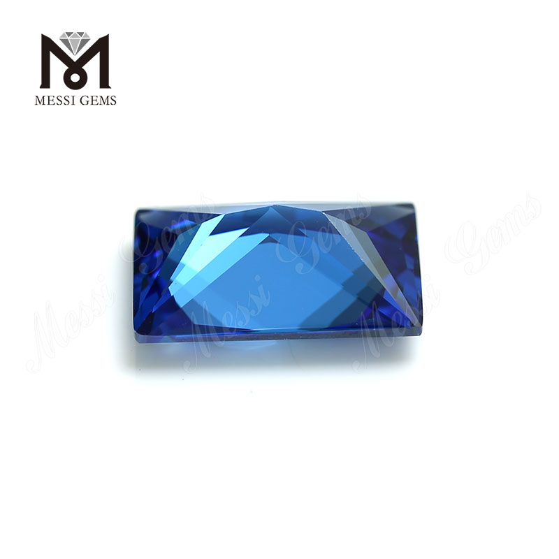 Forma de baguette de alta calidad 10 x 12 mm Topacio azul CZ Precio de piedra de zirconia cúbica