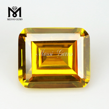 11x13mm octágono amarillo cz piedra preciosa zirconia cúbica piedra preciosa