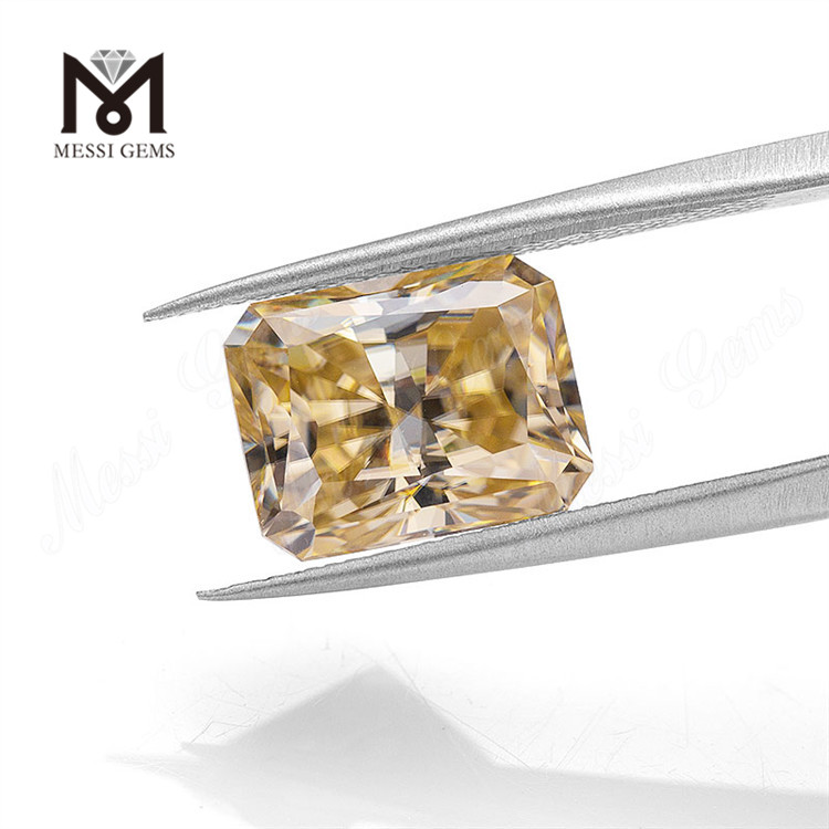 GRA Radiant Cut 8*10mm L-Amarillo Sintético Moissanite