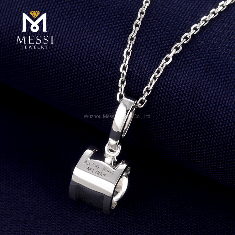 Collar de oro moissanite para mujeres.