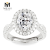 Anillos de boda de 1,8 quilates, 14k/18k, anillo de oro moissanite para niña