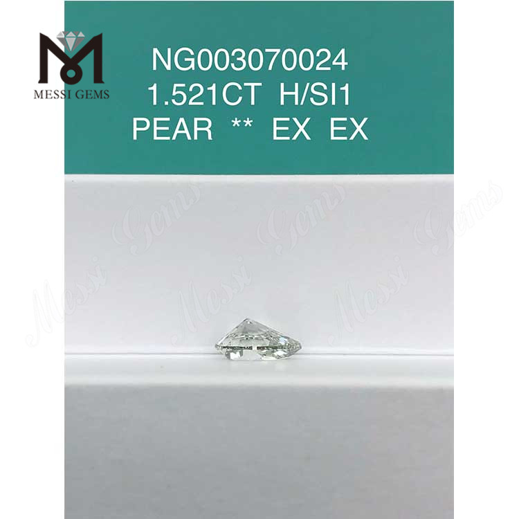 H SI1 PERA diamantes cultivados en laboratorio 1.521ct