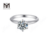 Messi Gems 1ct moissanite solitario 925 anillo de ley para boda de compromiso