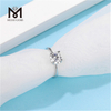 Messi Gems compromiso 1 quilate moissanite diamante 925 anillos de plata esterlina mujeres para boda