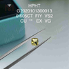 Diamante de laboratorio de talla cojín FIY EX de 0,605 ct VS2 VG