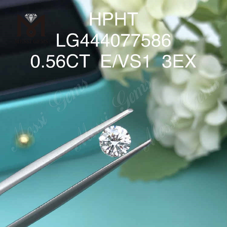 0.56CT D/VS1 RD diamante de laboratorio 3EX IGI