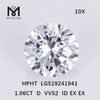 1.06ct VVS Diamantes sintéticos Ronnd Cut HPHT D color lab Diamond en stock