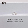 1.06ct VVS lab diamante rd G color cvd diamante 3EX piedra preciosa en stock