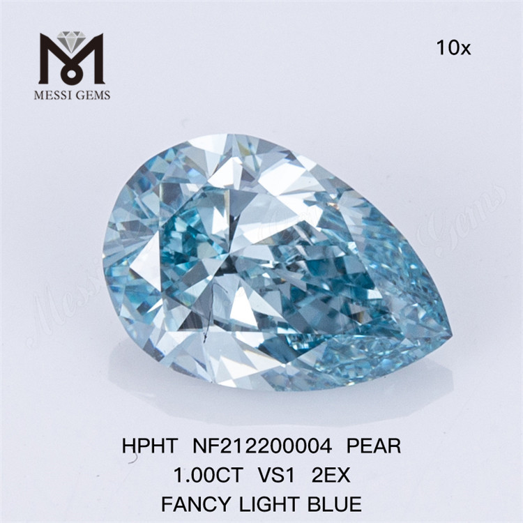 NF212200004 1.00CT VS1 2EX FANCY AZUL CLARO HPHT PERA Diamante