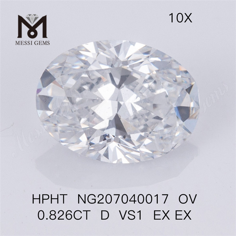 HPHT OV 0.826CT D VS1 EX EX Diamante sintético