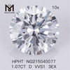 Diamantes de laboratorio HPHT 1.07CT D VVS1 3EX RD 