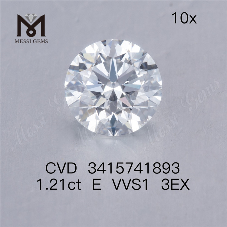 1.21ct VVS laboratorio diamante precio de fábrica E 3EX cvd diamante a la venta