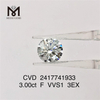 3CT F laboratorio diamante 3EX forma redonda cvd laboratorio cultivado diamante en venta