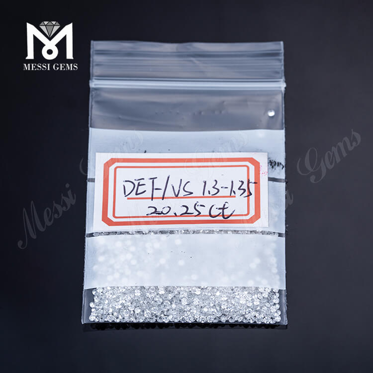 1,25 mm - 3 mm DEF GH Color VVS VS SI Cuerpo a cuerpo Precio del diamante por quilate HPHT CVD Diamante suelto cultivado en laboratorio