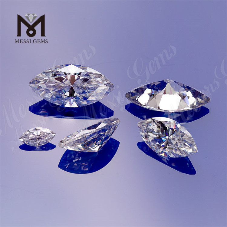 Marquesa Forma 1 ~ 10 mm Corte brillante Color blanco DEF Moissanite suelto Precio al por mayor